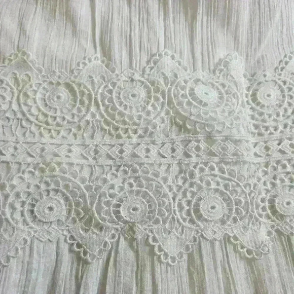 Eliza J White Halter Maxi Dress Sleeveless 10 Petite Tassel - Picture 4 of 9